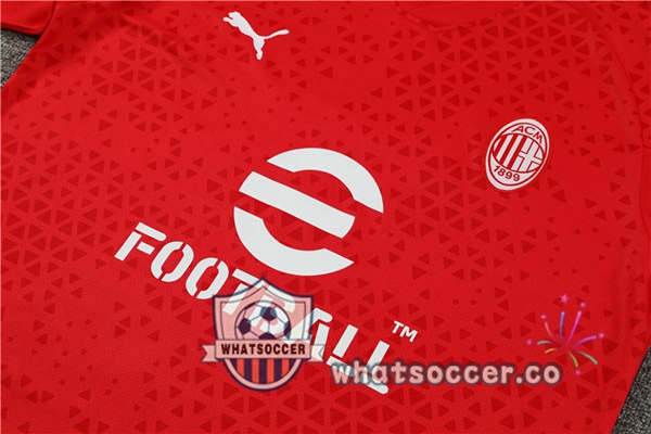 AC Milan Training T-Shirts + Shorts Red 2023-2024