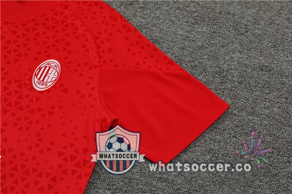 AC Milan Training T-Shirts + Shorts Red 2023-2024
