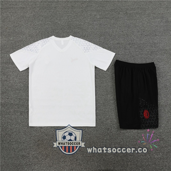 AC Milan Training T-Shirts + Shorts White 2023-2024