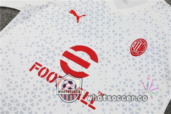 AC Milan Training T-Shirts + Shorts White 2023-2024