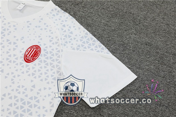 AC Milan Training T-Shirts + Shorts White 2023-2024