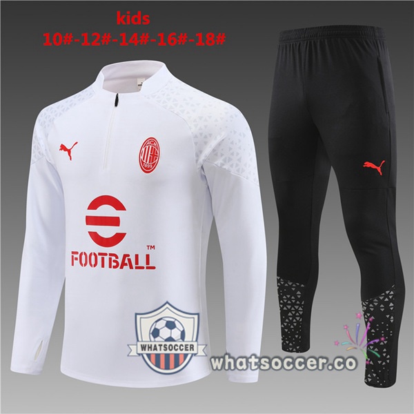 Training Jacket AC Milan Kids White 2023-2024