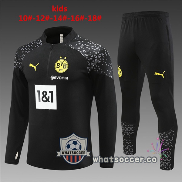Training Jacket Dortmund BVB Kids Black 2023-2024