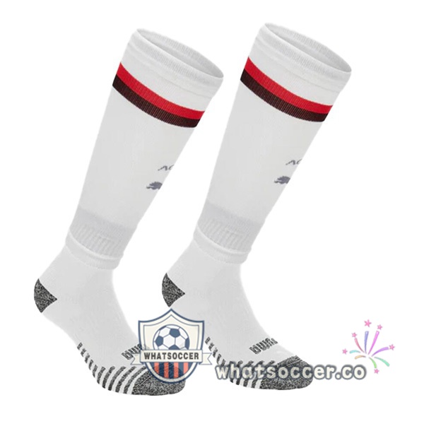 AC Milan Away Soccer Socks White 2023-2024