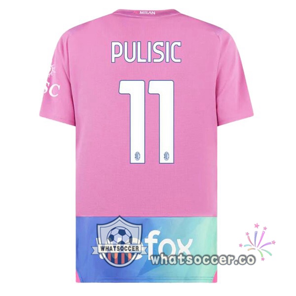 AC Milan (Pulisic 11) Third Soccer Jerseys Rose 2023-2024