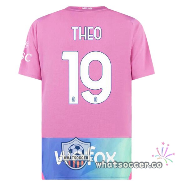 AC Milan (Theo 19) Third Soccer Jerseys Rose 2023-2024
