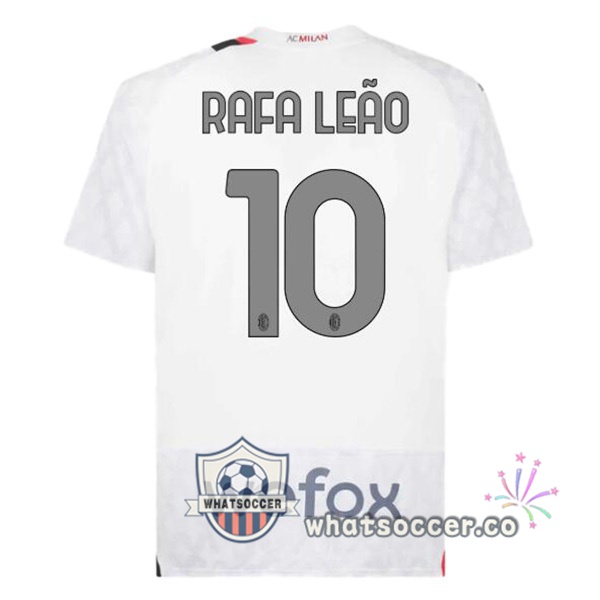 AC Milan (Rafa Leão 10) Away Soccer Jerseys White 2023-2024