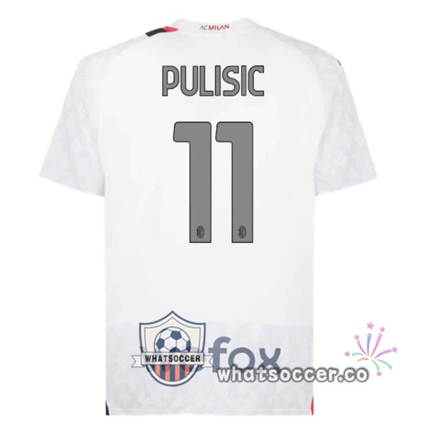 AC Milan (Pulisic 11) Away Soccer Jerseys White 2023-2024