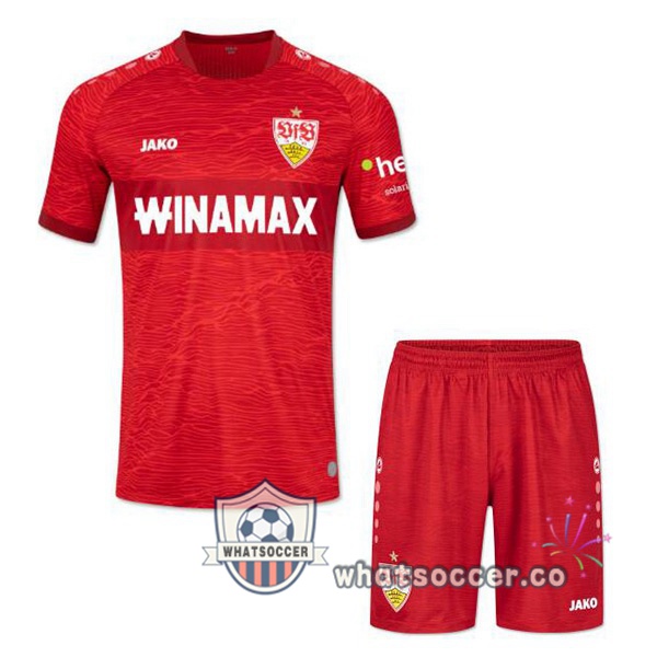 VfB Stuttgart Kids Away Soccer Jerseys Red 2023-2024