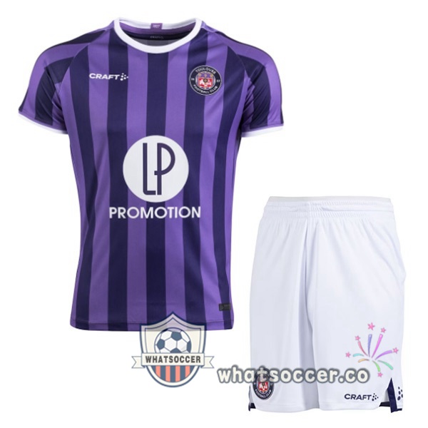 Toulouse Kids Away Soccer Jerseys Purple 2023-2024