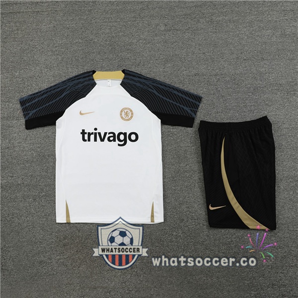 FC Chelsea Training T-Shirts + Shorts White 2023-2024