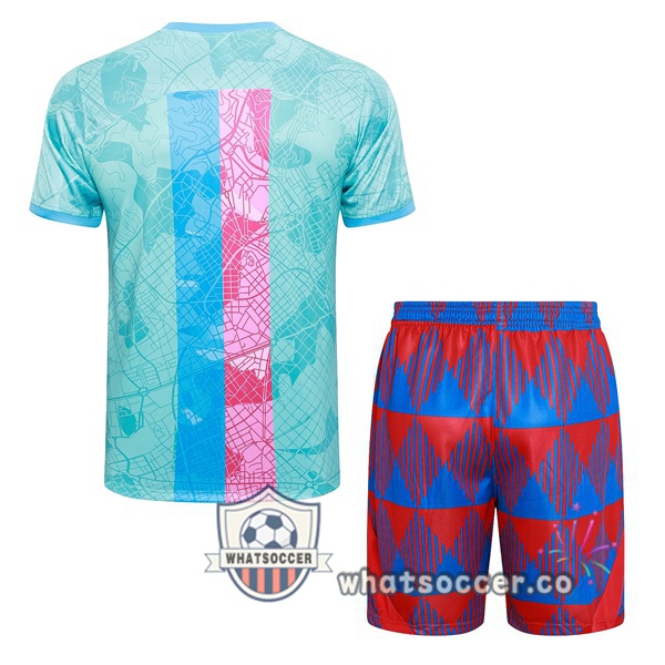 FC Barcelona Training T-Shirts + Shorts Blue 2023-2024