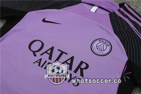 Paris PSG Training T-Shirts + Shorts Purple 2023-2024