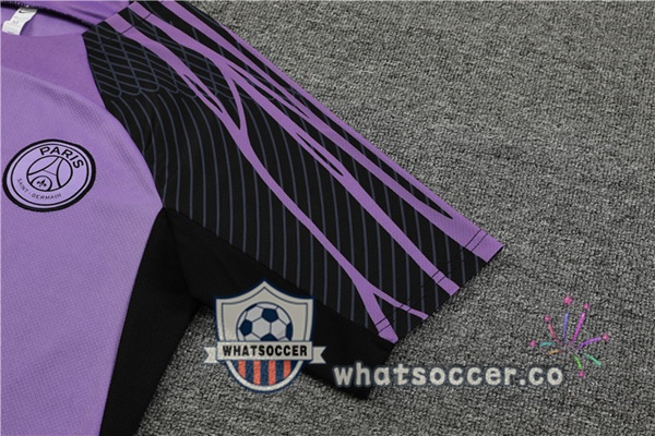 Paris PSG Training T-Shirts + Shorts Purple 2023-2024