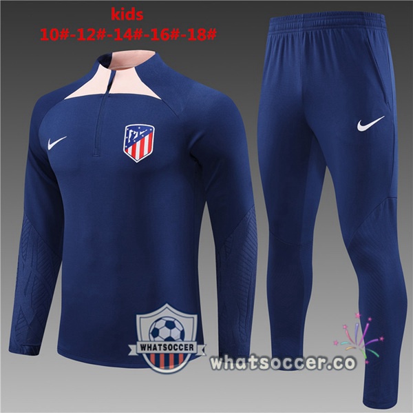 Training Jacket Atletico Madrid Kids Blue Royal 2023-2024