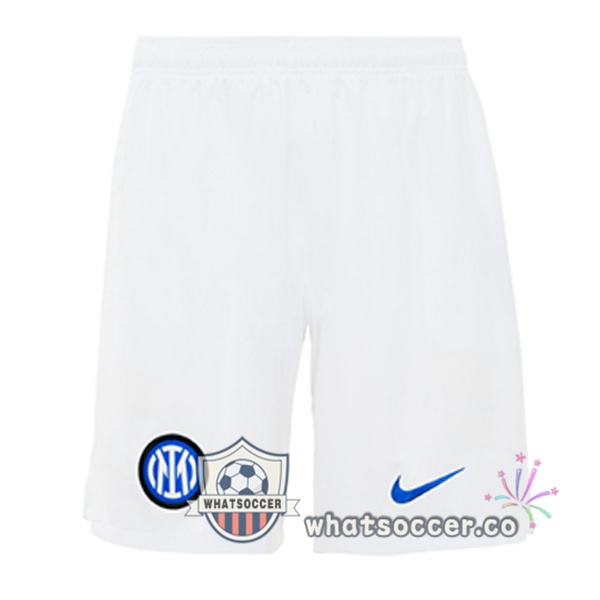 Inter Milan Away Soccer Shorts White 2023-2024