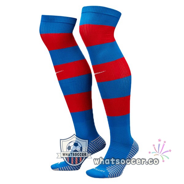 FC Barcelona Away Soccer Socks Red Blue 2023-2024