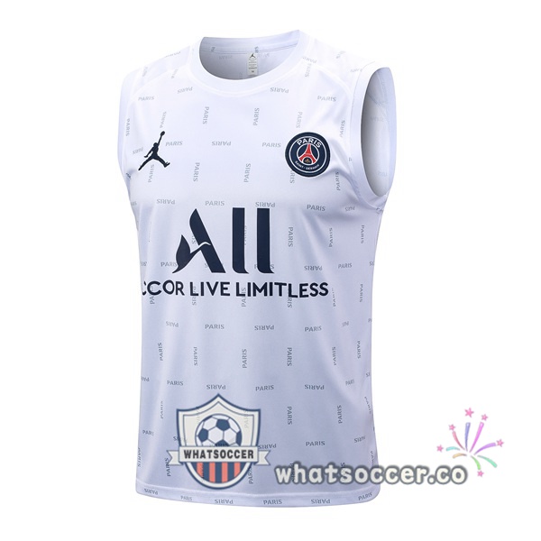 Paris PSG Soccer Vest White 2023-2024