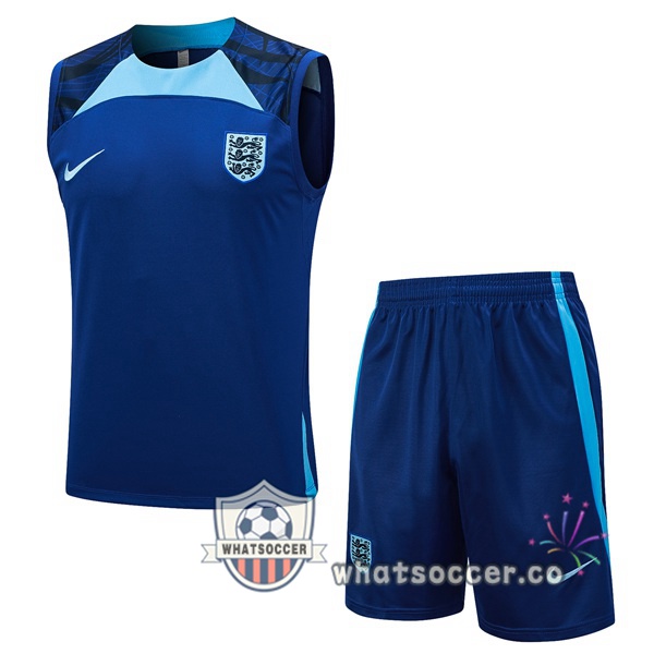 England Soccer Vest + Shorts Blue 2023-2024