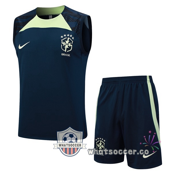 Brazil Soccer Vest + Shorts Blue Royal 2023-2024