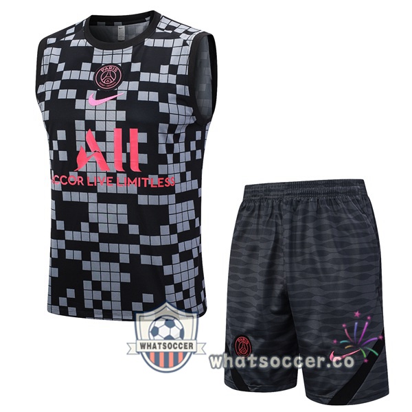 Paris PSG Soccer Vest + Shorts Gray 2023-2024