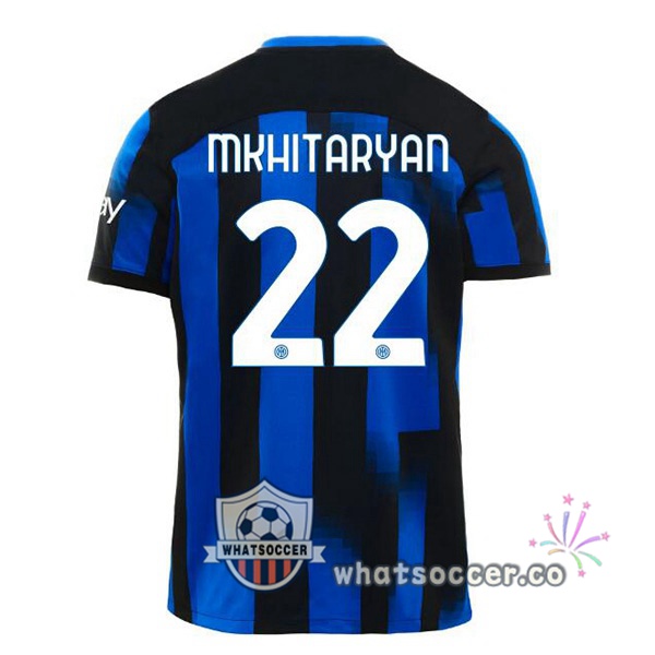 Inter Milan (MKHITARYAN 22) Home Soccer Jerseys Blue 2023-2024