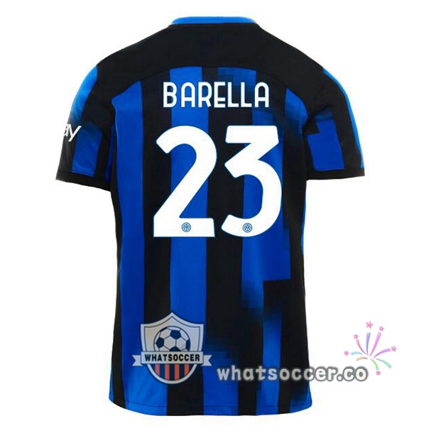 Inter Milan (BARELLA 23) Home Soccer Jerseys Blue 2023-2024