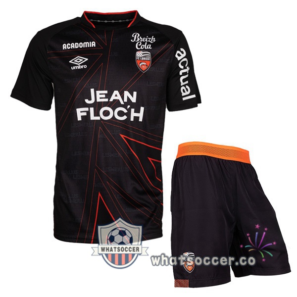FC Lorient Kids Away Soccer Jerseys Black 2023-2024