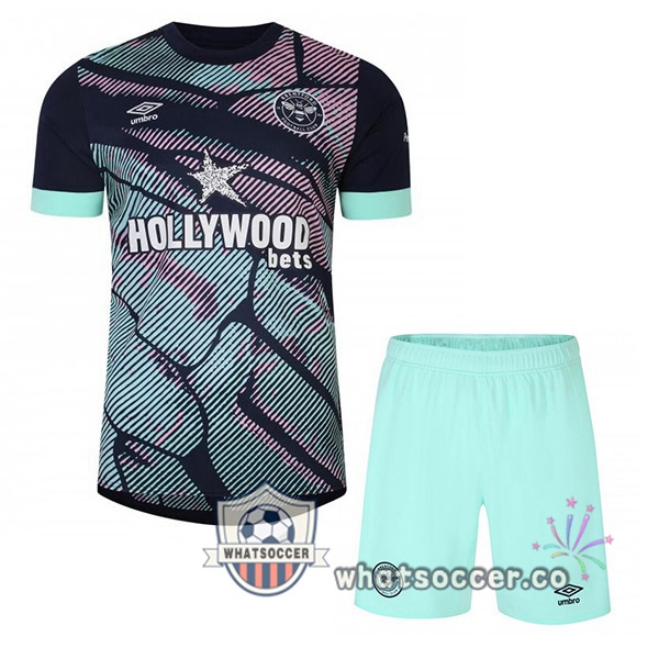 Brentford FC Kids Home Soccer Jerseys Blue 2023-2024