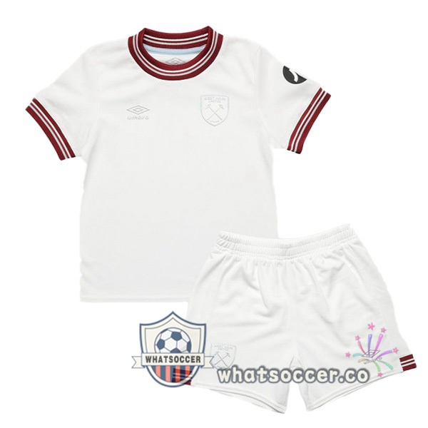 West Ham Kids Away Soccer Jerseys White 2023-2024