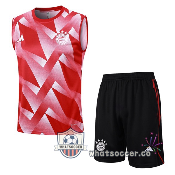Bayern Munich Soccer Vest + Shorts Red 2023-2024