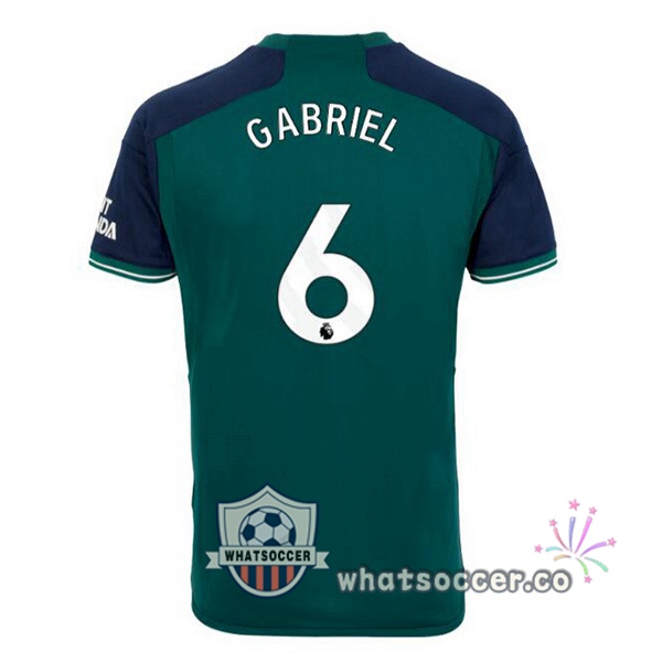 Arsenal (GABRIEL 6) Third Soccer Jerseys Green 2023-2024