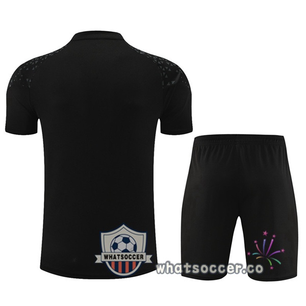 Olympique de Marseille Training T-Shirts + Shorts Black 2023-2024