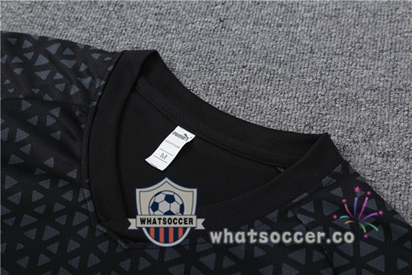 Olympique de Marseille Training T-Shirts + Shorts Black 2023-2024