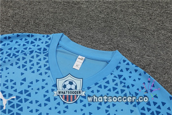 Manchester City Training T-Shirts + Shorts Blue 2023-2024
