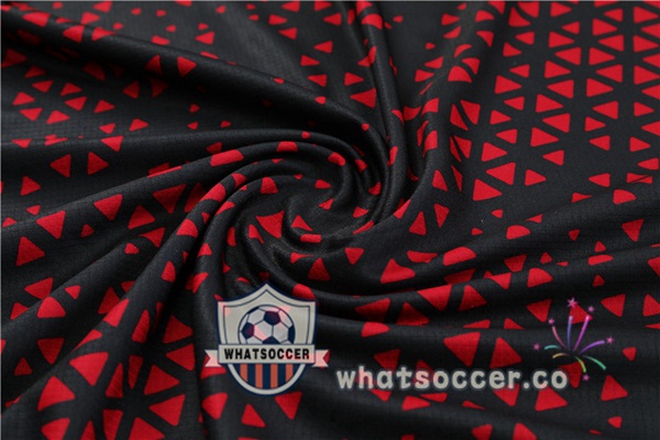 Manchester City Training T-Shirts + Shorts Red Black 2023-2024