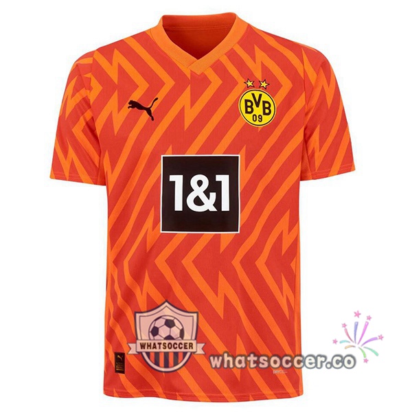 Dortmund BVB Goalkeeper Soccer Jerseys Orange 2023-2024