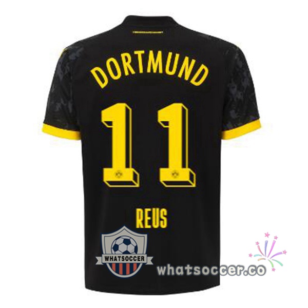 Dortmund BVB (Reus 11) Away Soccer Jerseys Black 2023-2024