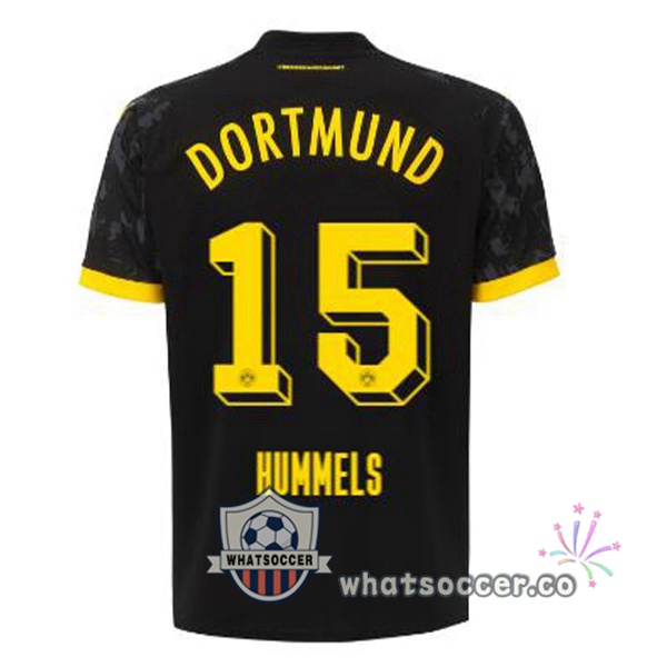 Dortmund BVB (Hummels 15) Away Soccer Jerseys Black 2023-2024