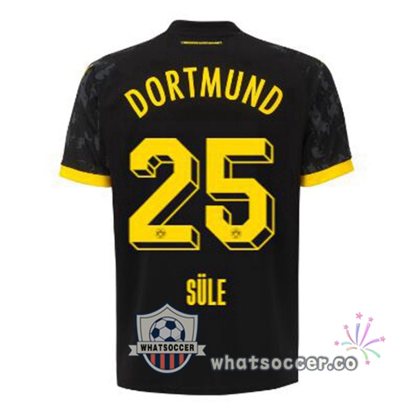 Dortmund BVB (S眉le 25) Away Soccer Jerseys Black 2023-2024