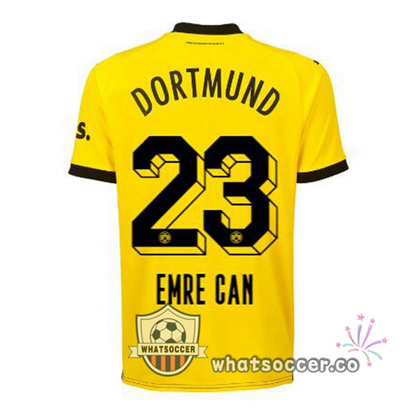Dortmund BVB (Emre Can 23) Home Soccer Jerseys Yellow Black 2023-2024