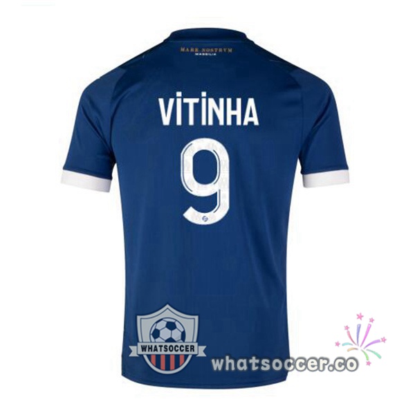 Olympique de Marseille (VITINHA 9) Away Soccer Jerseys Blue 2023-2024