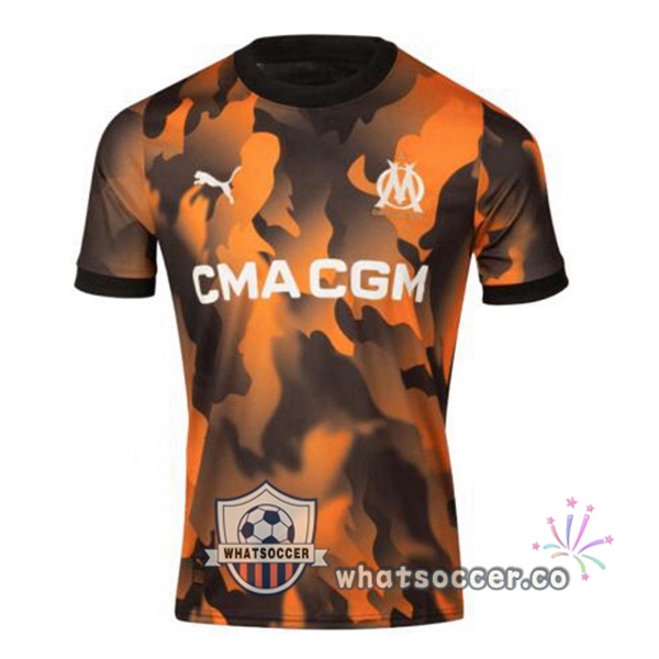 Olympique de Marseille Third Soccer Jerseys Black Yellow 2023-2024