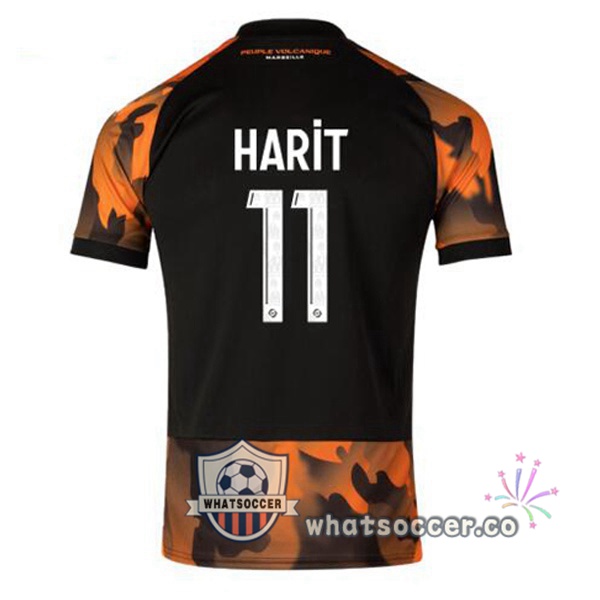 Olympique de Marseille (HARIT 11) Third Soccer Jerseys Black Yellow 2023-2024