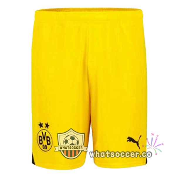 Dortmund BVB Away Soccer Shorts Yellow 2023-2024