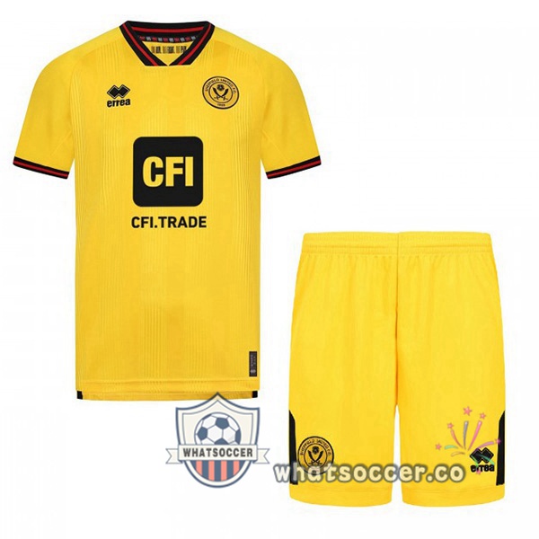 Sheffield United Kids Away Soccer Jerseys Yellow 2023-2024