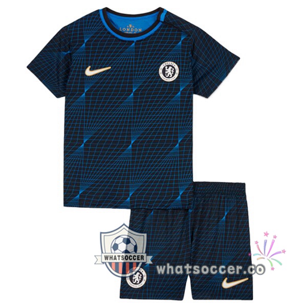 FC Chelsea Kids Away Soccer Jerseys Blue 2023-2024