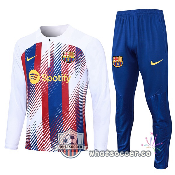 Tracksuit FC Barcelona White Red 2023-2024
