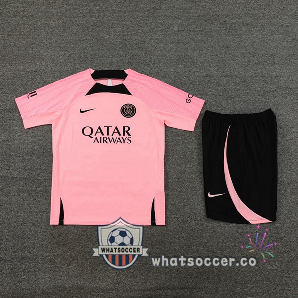 Paris PSG Training T-Shirts + Shorts Rose 2023-2024