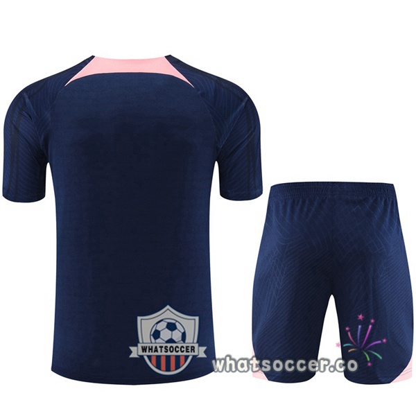 Atletico Madrid Training T-Shirts + Shorts Blue Royal 2023-2024